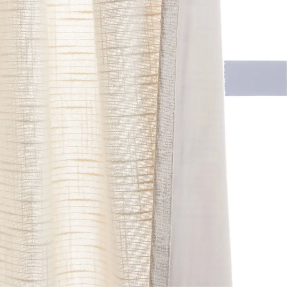 NWOT QUINCE 48x96 Cotton Slub Curtain Natural 8358